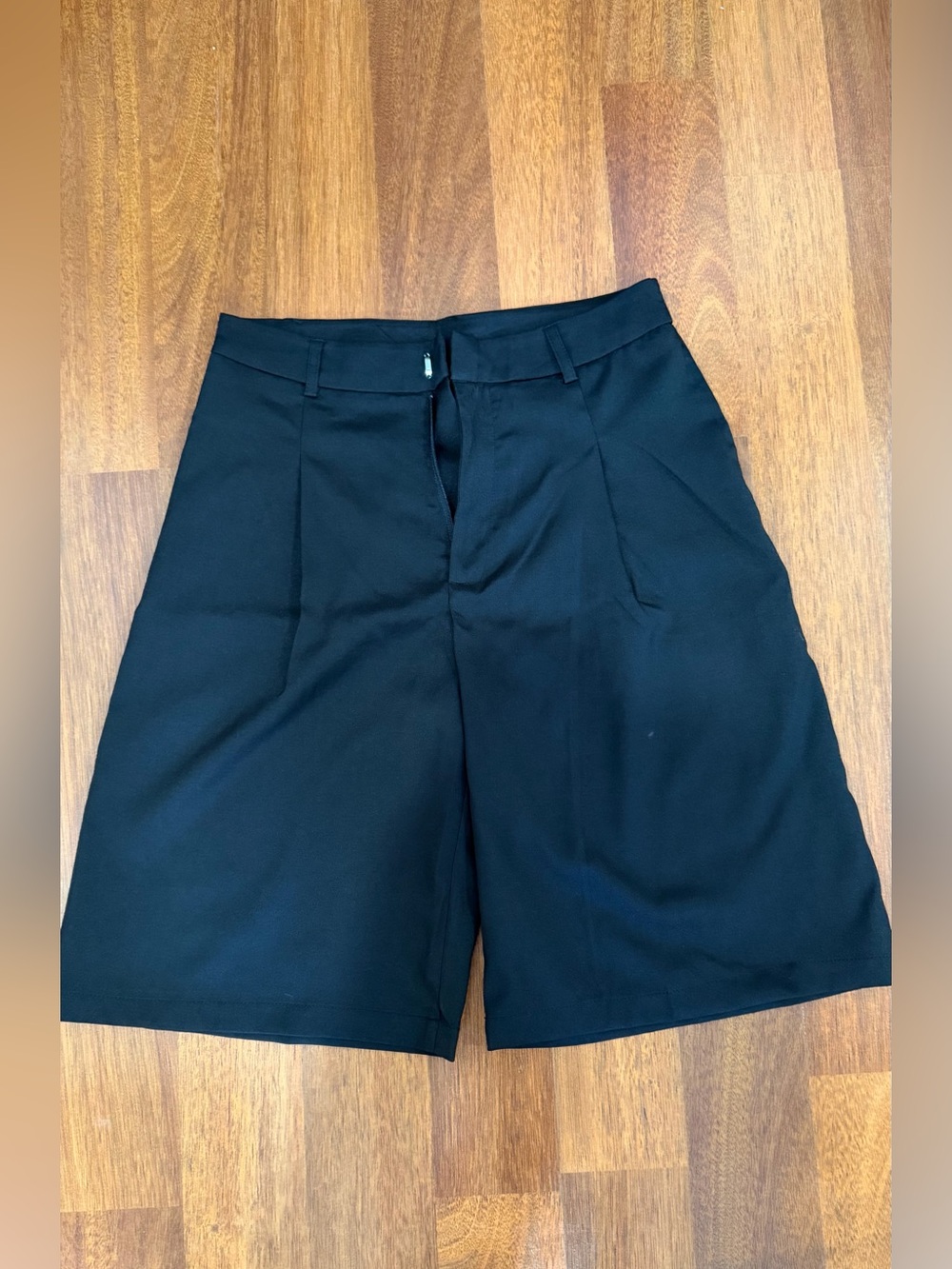 Women Black Tailored Shorts